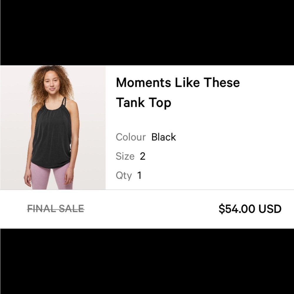 Black Lululemon Tank